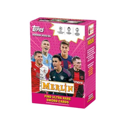 2023-24 TOPPS Merlin Chrome UEFA Club Competitons Soccer Cards Blaster Box / Value Box