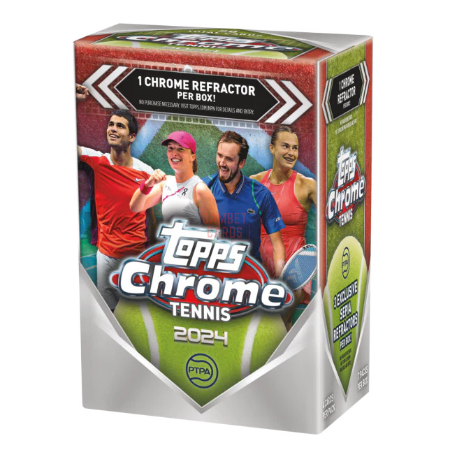 2024 Topps Chrome Tennis Blaster Box Cambet Cards